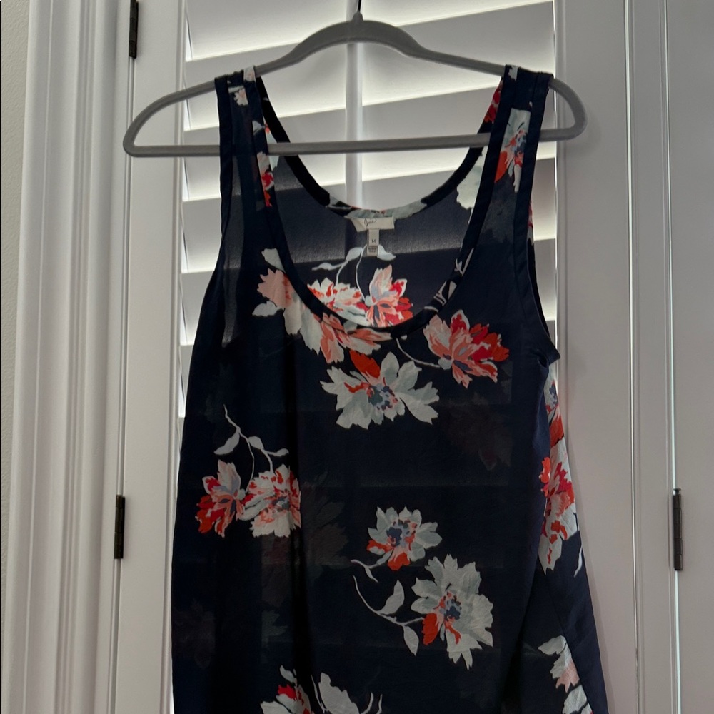 Joie Navy Floral Tank Top